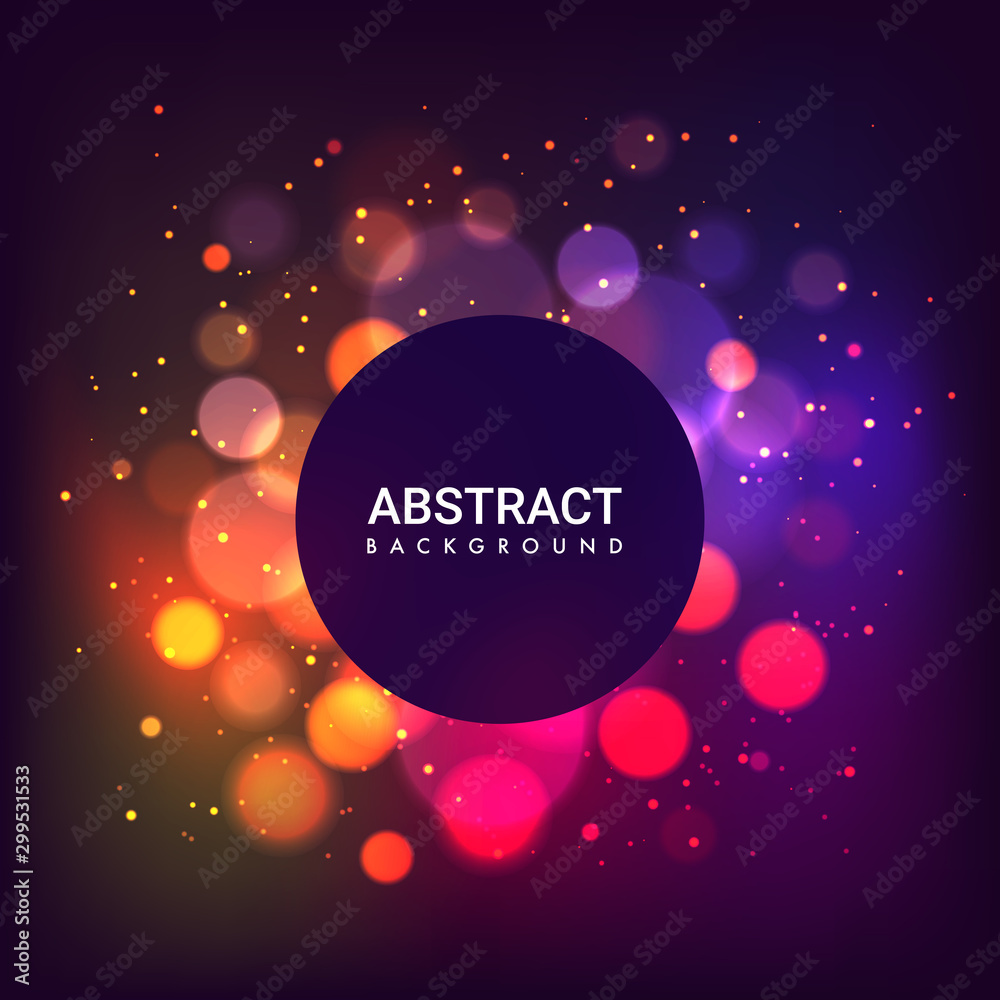 Naklejka premium Colorful defocused bokeh background.