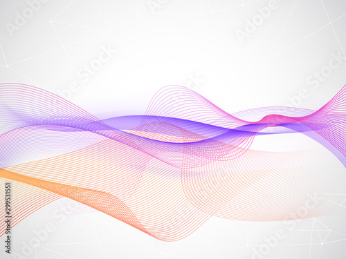 Abstract background with creative waves.