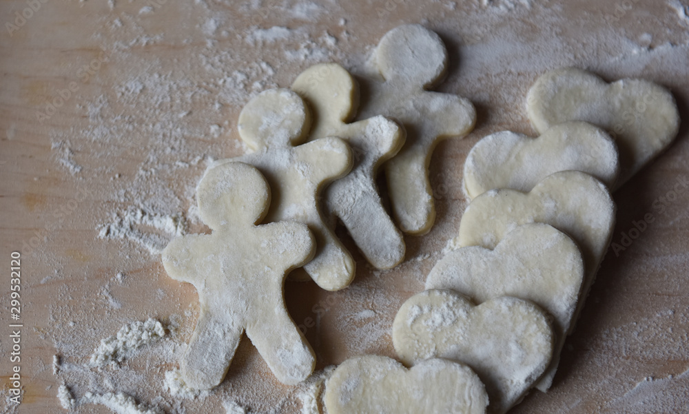making Christmas cookies from dough making Christmas cookies from dough