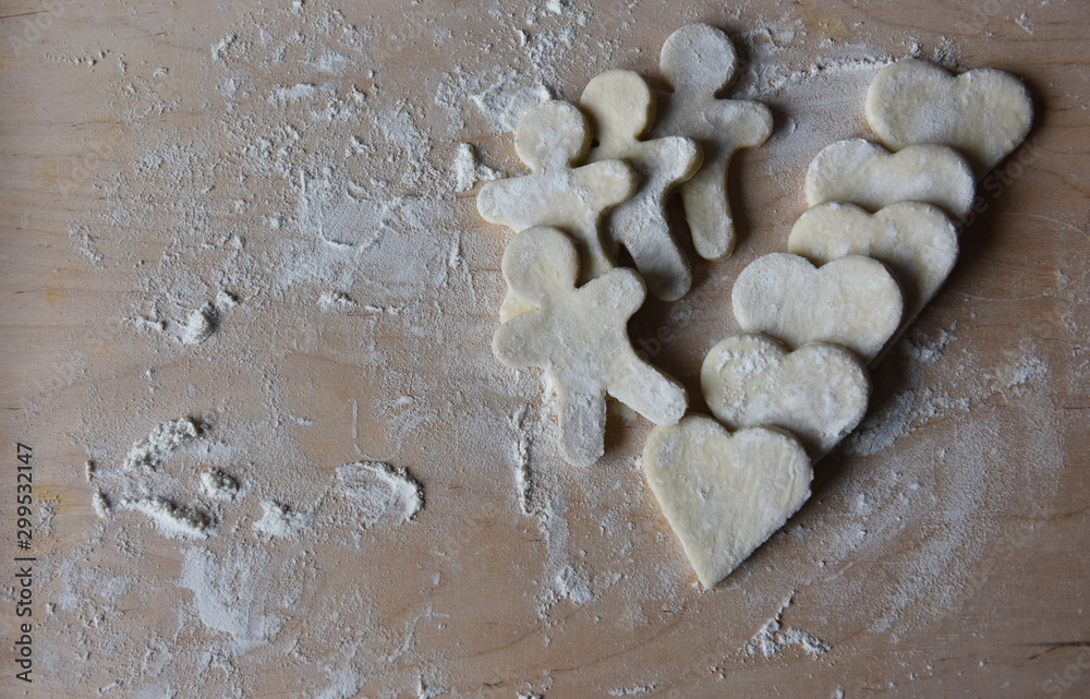 making Christmas cookies from dough making Christmas cookies from dough