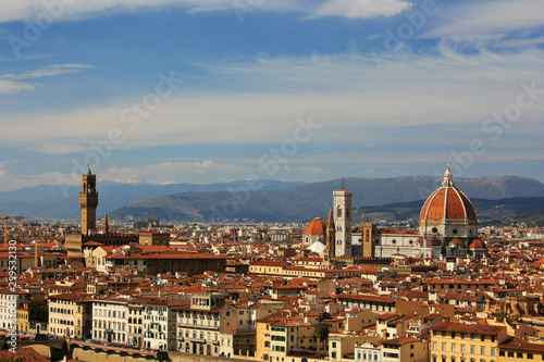 Panorama of medieval Florence, Italy