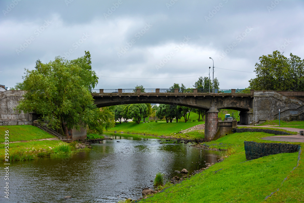 Pskov, Trinity bridge over the Pskova river