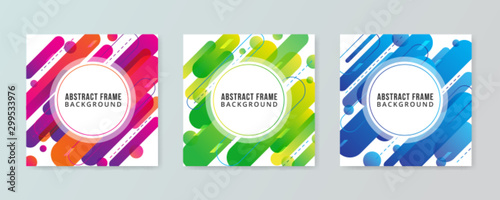 abstract frame geometric shape fulcolor, purplem orange, green, blue background for instagram post, poster, banner. template
