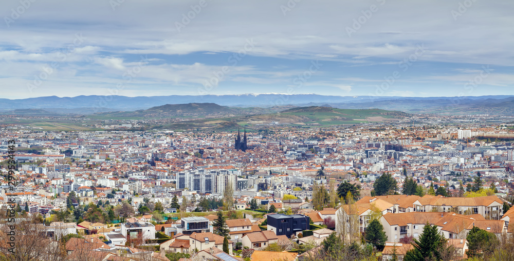 Aerial view of Clermont-Ferrand, France