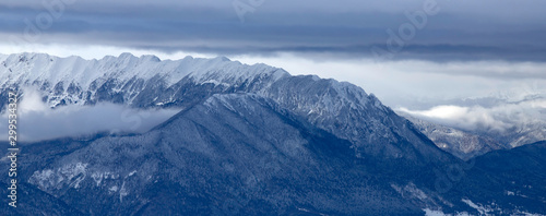 Panoramic view of Bucegi Mountains, Carpathian Mountains © erika8213