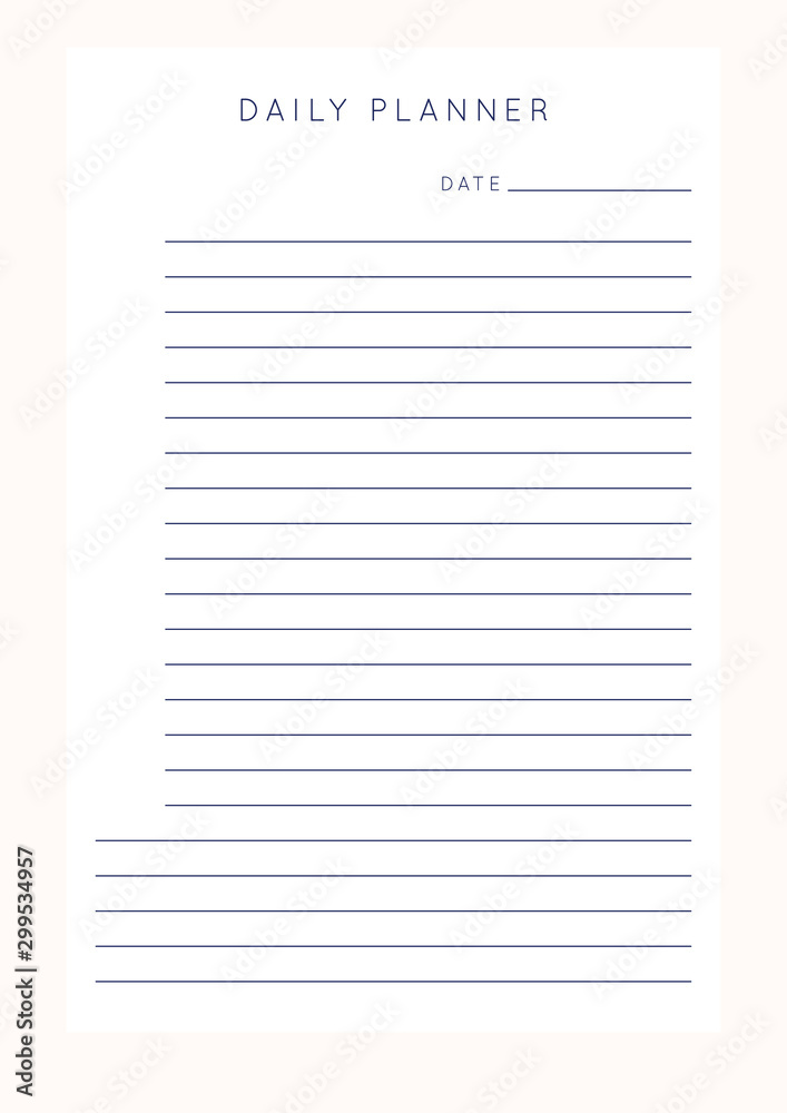 Planner sheet vector Planner sheet vector