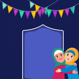 Greeting card design for Islamic Festivals concept.