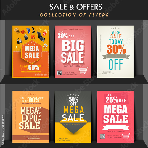 Sale and Discount Offer flyers collection.
