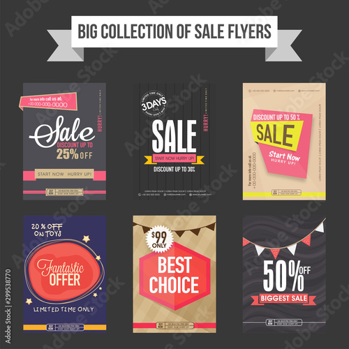 Collection of Sale flyers.