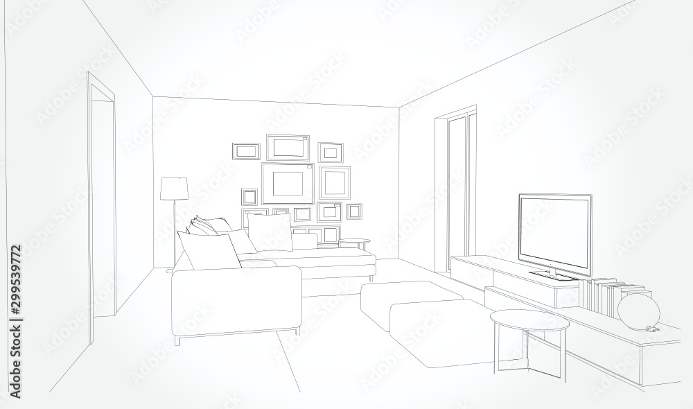 Ravi Sanker - Room Perspective Drawing