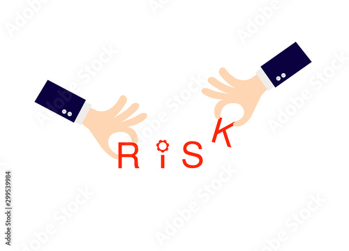 The hand that is catching the risk character.