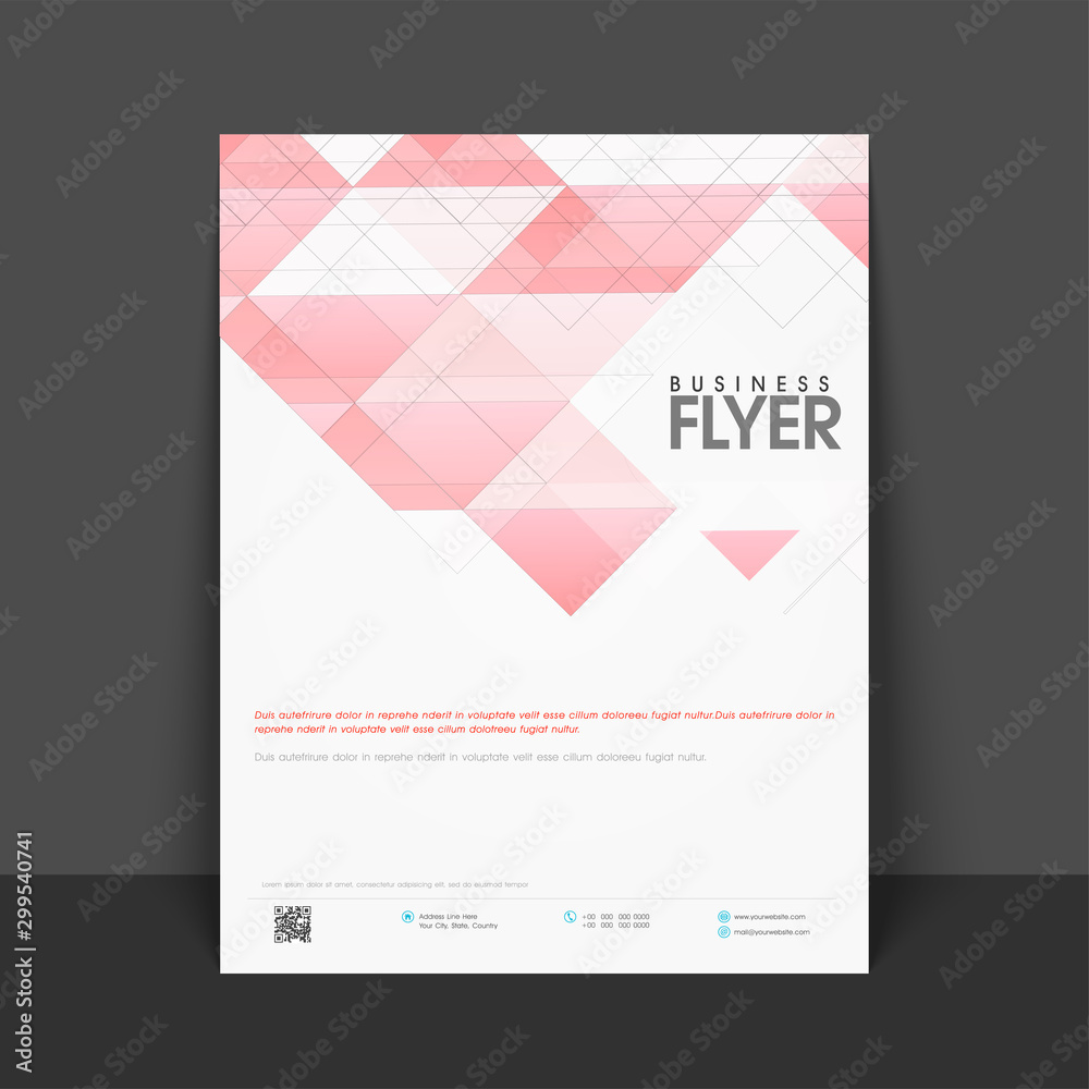 Flyer, template design for business.