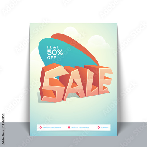 Sale Flyer, Template or Banner design.