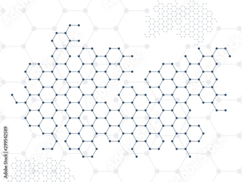 Abstract molecules background for Medical concept.