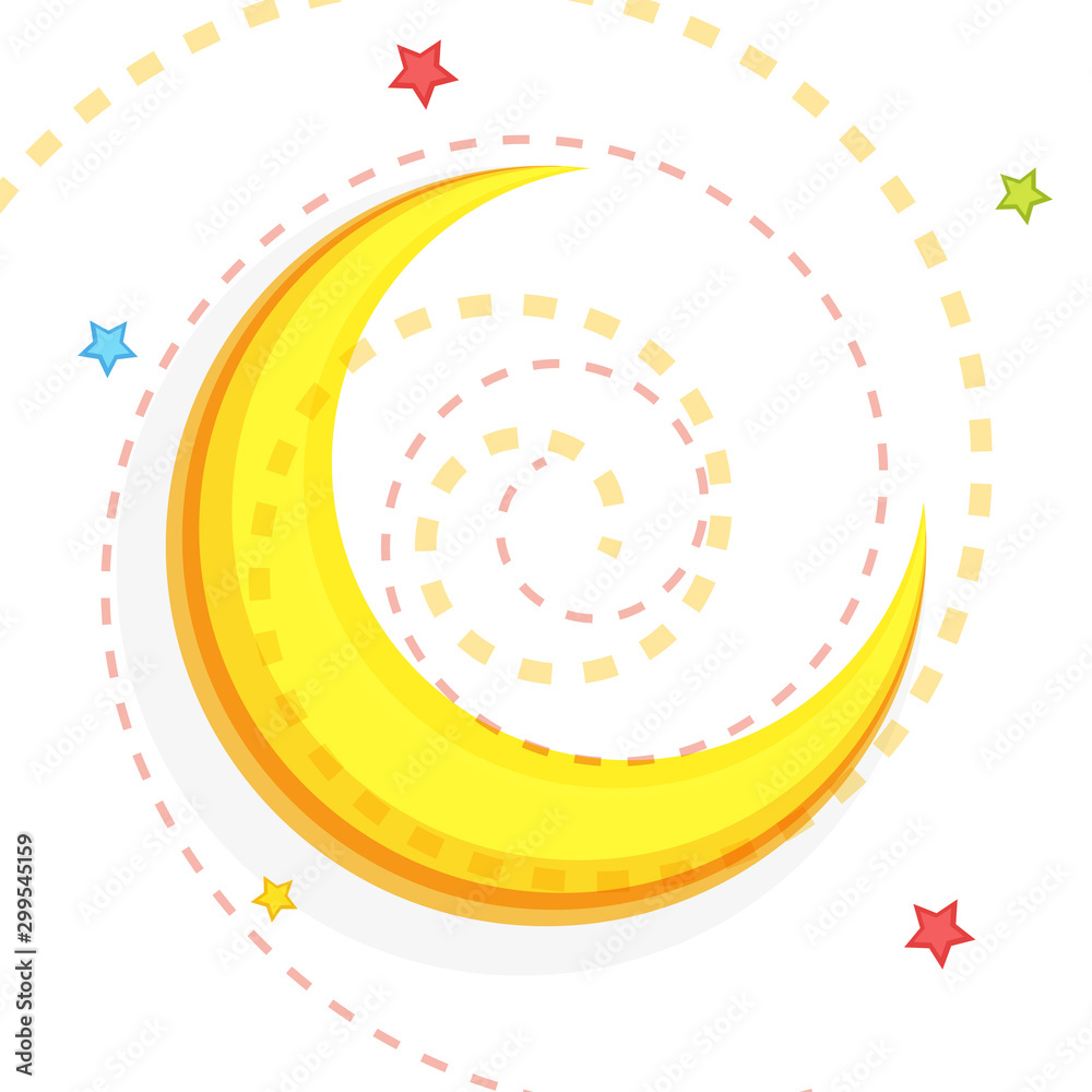 Yellow Moon for Islamic Festivals concept. Yellow Moon for Islamic Festivals concept.