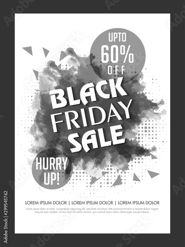Black Friday Sale poster, banner or flyer.