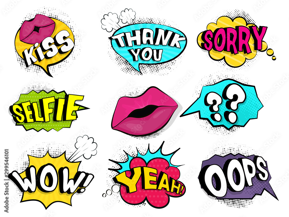 Comic speech bubbles. Comic speech bubbles.