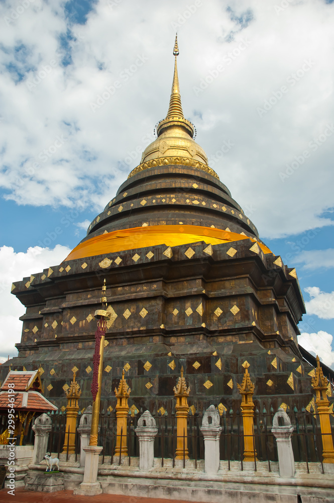 Obraz premium Pagoda, Wat Phra That, Lampang, Luang Lampang, Thailand