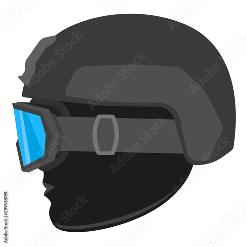 Army helmet and goggles 