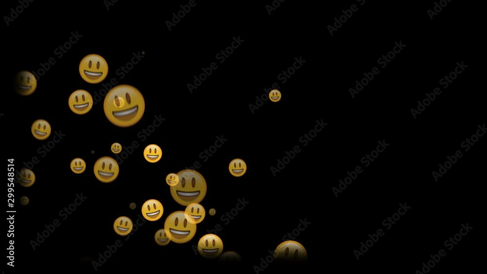 Floating Happy Smiley Flood Emoji 4K PNG Transparent