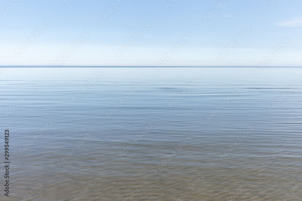 Calm and blue Baltic sea.