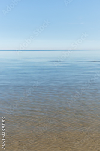 Calm and blue Baltic sea.