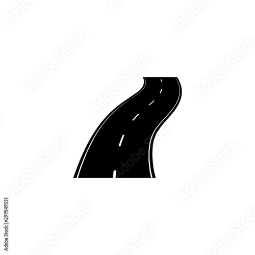icon of the road. vector illustration