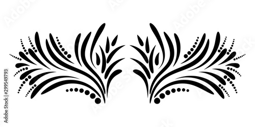 Abstract curly element for design, swirl, curl. Vector illustration.  