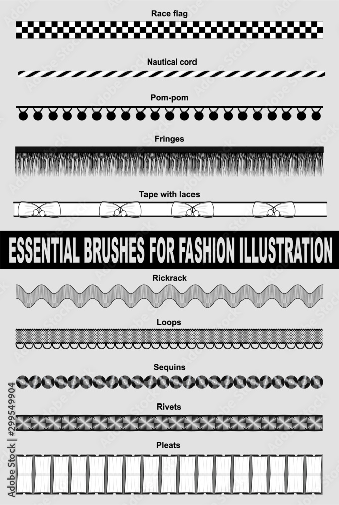 Wall Mural Brushes for fashion and digital illustration