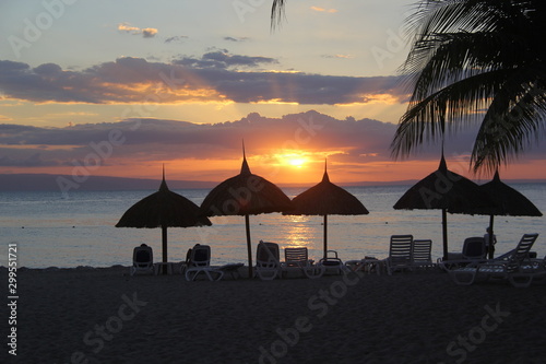 sunset on the beach