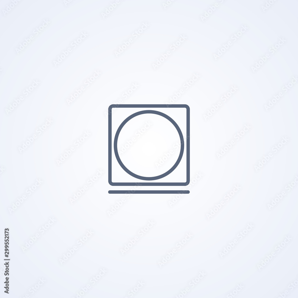 Tumble dry permanent press, vector best gray line icon Tumble dry permanent press, vector best gray line icon