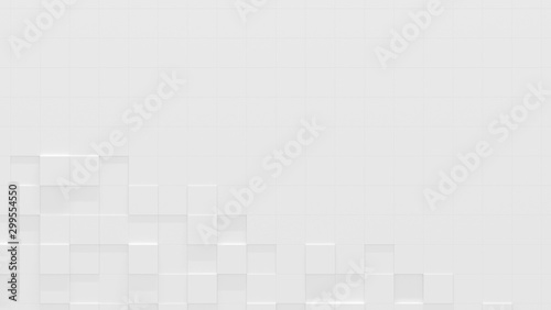 White Business Style Background with Copy Space (3D Illustration)