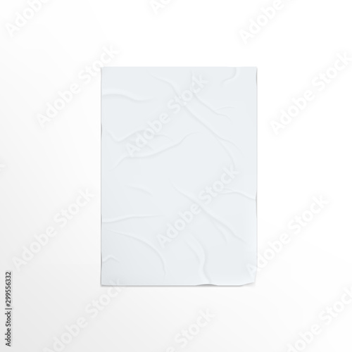 Blank Urban Adhesive Poster On White Wall