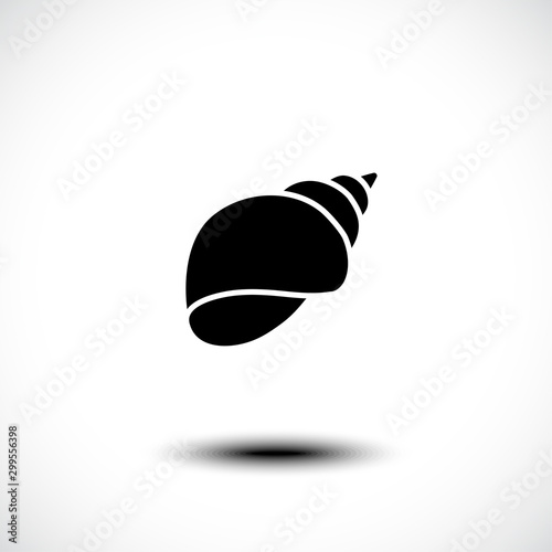 Sea shell silhouette icon i...