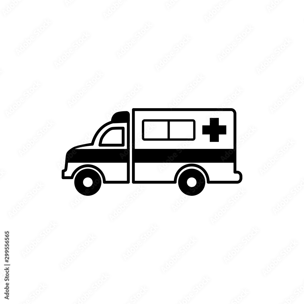 ambulance icon  trendy flat design