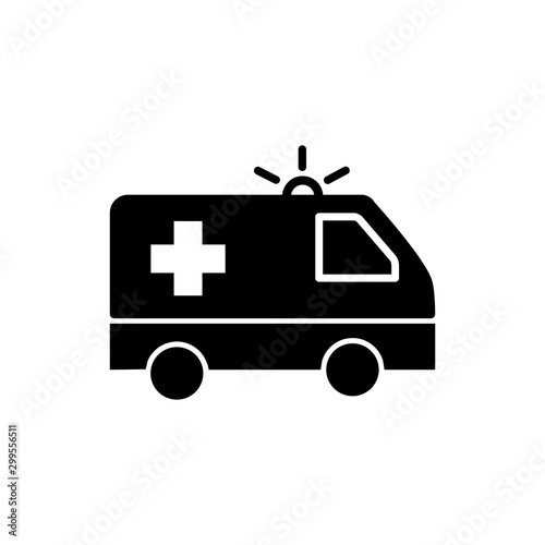 ambulance icon  trendy flat design