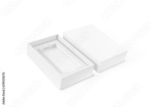 Blank Mobile Box Packaging For Branding Template
