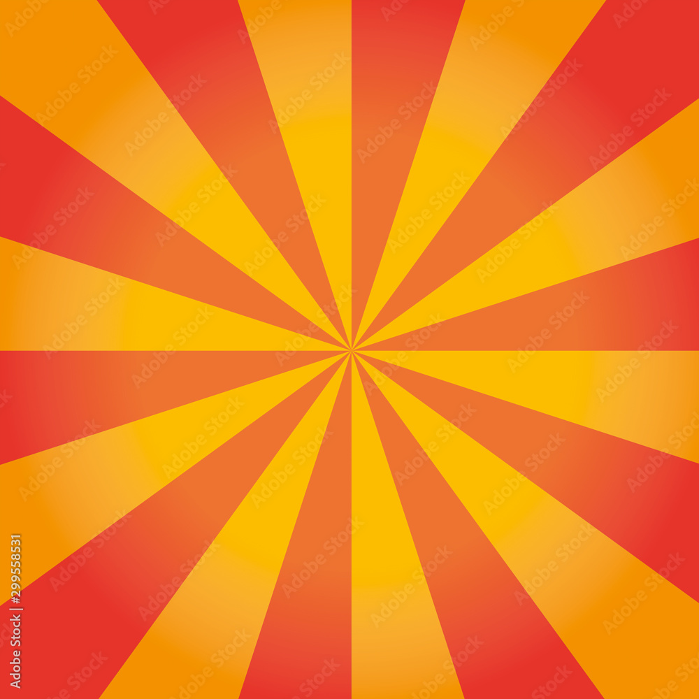 Obraz premium SUNBURST Background orange #3