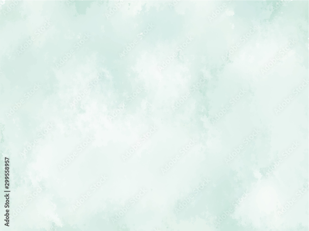 Obraz premium 水彩風＿背景テクスチャ＿雲緑