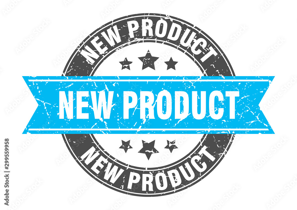 new product round stamp with turquoise ribbon. new product