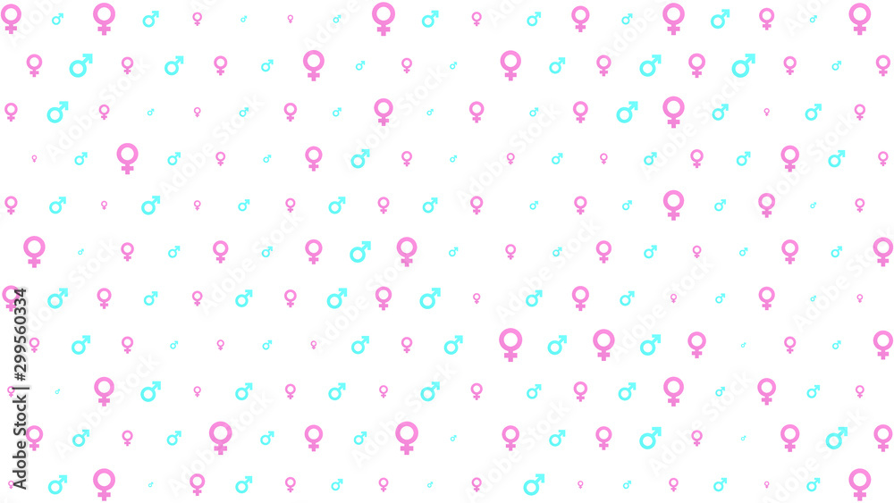 Gender symbol on white background, can use for design, background concepr, vector.