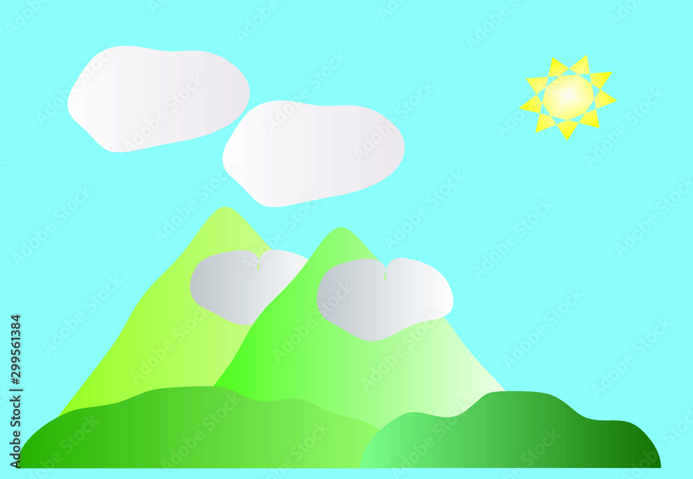 landscape with tree and clouds landscape with tree and clouds