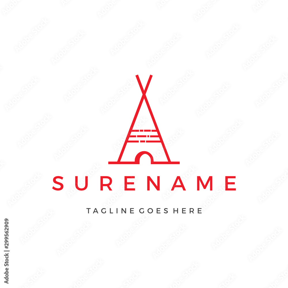 American Native tent tepe logo design vector icon illustration custom logo design vector American Native tent tepe logo design vector icon illustration custom logo design vector