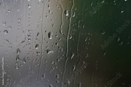 water drops on the glass