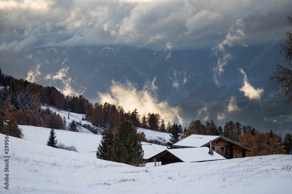 Fototapeta premium Alpe di Siusi in winter