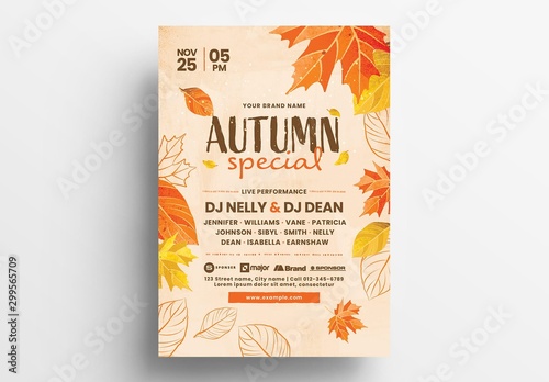 Autumn Event Flyer Layout