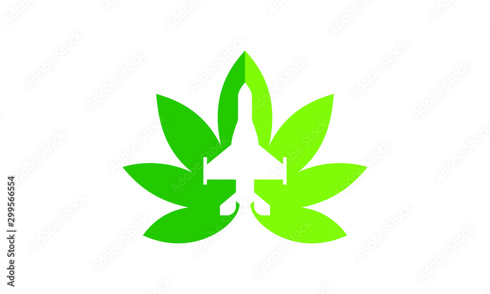 Cannabis or marijuana jet logo design template. Marijuana leaf. Medical cannabis. Cannabis or marijuana jet logo design template. Marijuana leaf. Medical cannabis.