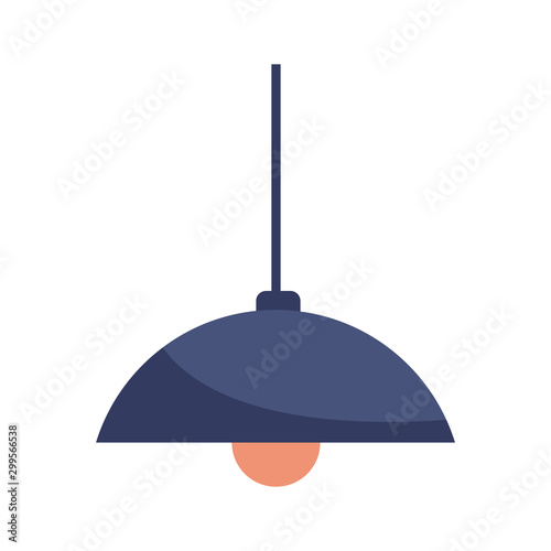 roof lamp icon, flat design