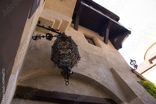 BRAN, ROMANIA: Drakula's Castle. Interior yard of the Bran Castle, a national monument and landmark in Romania.