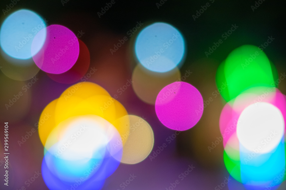 Abstract bokeh night garden in city background Abstract bokeh night garden in city background